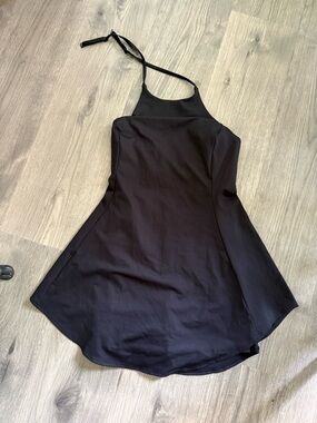 Old Navy Black One-Shoulder Fit-and-Flare Dress
